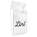 AuldHome Design Farmhouse Enamelware Lint Holder Bin; Distressed White Laundry Room Decor