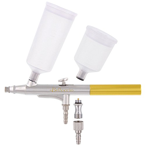 Belloccio Sunless Tanning Airbrush - Multi-Purpose Precision Gravity Feed Airbrush with a 0.4mm Tip (Airbrush can be set-up for both Single-Action or Dual-Action)