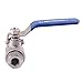 DERNORD Full Port Ball Valve Stainless Steel 304 Heavy Duty for Water, Oil, and Gas with Blue Locking Handles (1/4