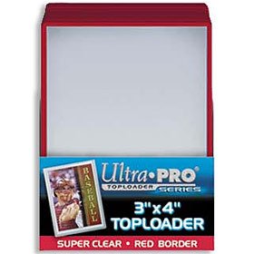 2 Ultra Pro Regular Top Loaders Red Border 25ct Packs - 2 Packs (50 Toploaders) 81159