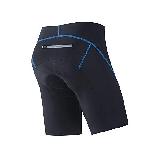 Mens Bike Shorts, 9d Gel Padded Cycling Shorts with Zipper Pocket, Quick Dry MTB Liner Shorts, Pants with Anti-Slip Leg Grips (XL)