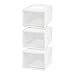 IRIS USA 591088, BC-500D, Box Chest Drawer (3 Pack), Deep, White/Clear, 43 Quart