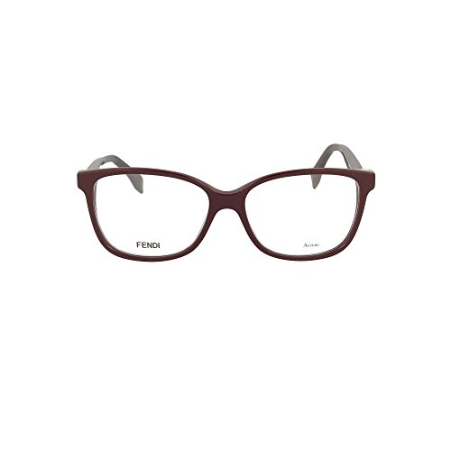 Fendi Ff 0232 S85 Burgundy Plastic Rectangle Eyeglasses 53mm