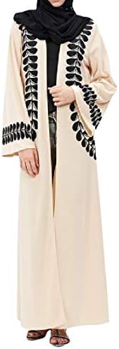 Etecredpow Women's Stylish Arabia Gown Abaya Turkish Dress Muslim Cardigans
