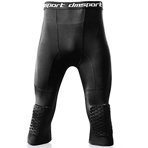 Legendfit Basketball Pants with Knee Pads 3/4 Capri Padded Compression