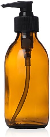 Sanctum Aromatherapy Empty Bottles 200ml Amber Lotion Pump, Case of 24