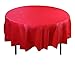12-Pack Premium Plastic Tablecloth 84in. Round Table Cover - Red