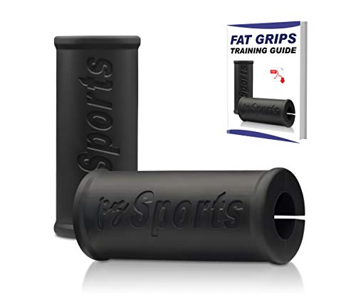 PZ SPORTS Fat Grips Bar Grips- Thick Bar Grips 2" Fat Bar Training Thick Bar Adapter for Dumbbell Barbell for Arm Muscle Growth - Weight Lifting Powerlifting
