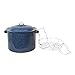 Granite Ware High Capacity Enamel on Steel Water Bath Canner with Chrome Jar Rack, Blue