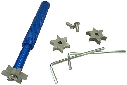 Replaceable Golf Club Groove Sharpener Groove Cleaner with 6 Blade Cutter for All Irons Pitching Sand Lob Gap and Approach Wedges and Utility Clubs, Re-Grooving Cleaning Tool Accessories Replaceable Golf Club Groove Sharpener Groove Cleaner with 6 Blade Cutter for All Irons Pitching Sand Lob Gap and Approach Wedges and Utility Clubs, Re-Grooving Cleaning Tool Accessories