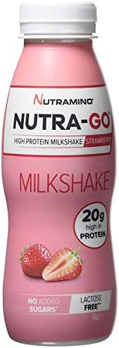 Nutramino Nutra Go Protein Milkshakes Strawberry, 330ml, Pack of 12…