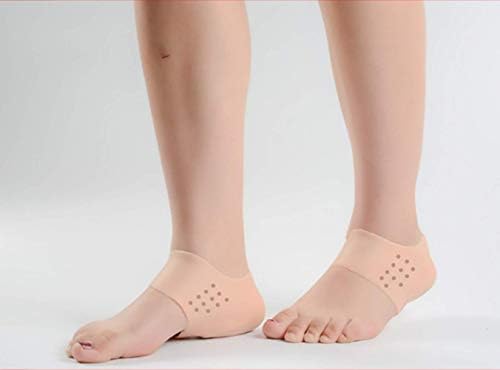 Dini Agel Heel Lift Insoles Plantar Fasciitis Heel Protectors Cracked Skin Care Protector Invisible Heights Increase Insole (Beige)