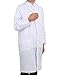 PINKPUM Lab Coat Professional Uniforms, Unisex White (L)