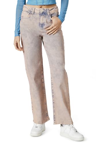 Forever 21 Distressed 90s-Fit Jeans Shocking Pink 26