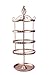 4 Tiers Rotating Jewelry Organizer Earring Holder Stand Earring Tree Tabletop Metal Display Rack for Women and Girl - Rose Gold