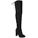 Fashion Thirsty Womens Thigh High Boots Over The Knee Party Stretch Block Mid Heel Size 6