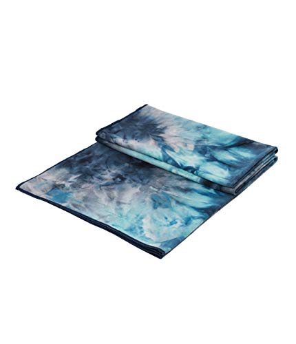 Manduka eQua Yoga Towel for Mat, Non-Slip, Quick Drying, 72 Inch Long, Microfiber, Storm HD Design, Ultra Thin and Lightweight, Eco-Friendly. Gym and Exercises