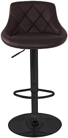 Carabelle BIBS002BNB-2369 Darien Height Multi Position High Back Stool for the Kitchen, Dining Or Bar Area, Brown