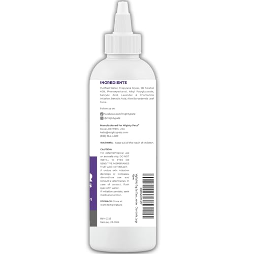 Mighty Petz Dog Ear Cleaner – Gentle Pet Ear Wash for Routine Ear Hygiene for Dogs and Cats, 8 oz