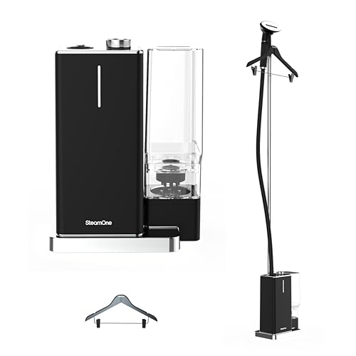 SteamOne Steamer Vertical Steamer Black 2300W - 2L Tank | Steamer Vertical George 2, 2300W, 2L Tank, 45min Autonomy, 3 Modes, Ready in 35s, Hanger Included, EUES200BV2