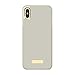 Kate Spade New York Phone Case | for Apple iPhone Xs Max | Protective Phone Cases with Wrap Design and Drop Protection - Saffiano Clocktower Grey/Gold Logo Plate