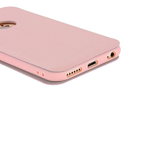 iPhone 6 Plus Case,iPhone 6s Plus Case,DAMONDY Luxury Scrub Wallet Purse Card Holders Design Flip Cover TPU Soft Bumper Microfiber Leather Ultra Case for iPhone 6 Plus / iPhone 6s Plus-Pink - Thumbnail 6