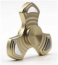 360 Metal Fidget Spinner Gadget for Kids and Adults โ Reduce Anxiety Stress, Helps Focus, Reduce ADHD, Anti-Anxiety, Anti-Stress Ceramic Cube Bearing Toy (Gold, Metal)