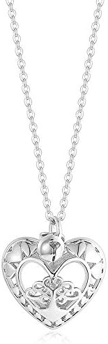 Luca CK1327 Women's Necklace with Angel Calls and Heart Tree of Life Pendant Stainless Steel Silver