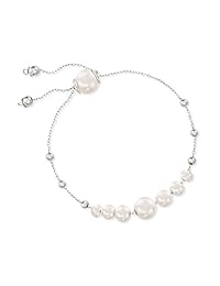 ross-simons 4   Perla cultivada 9,5 mm. Bolo pulsera en plata de ley