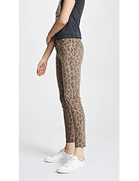 [BLANKNYC] Pantalones vaqueros de dama en blanco con estampado de leopardo