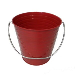 6 pack Metal Bucket, Red 7.5 x 7.5" total For 6 pc, click and pick color and size.