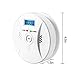 Combination Smoke and Carbon Monoxide Detector Alarm Digital Display for Travel Home Bedroom and Kitchen 9V Battery Operated