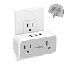 Multi Plug Outlet Extender with USB, TESSAN Double Electrical Outlet Splitter with 3 USB Wall Charger, Mini Multiple…