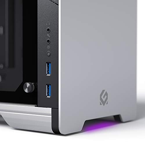 MTALLICGAR-MetallicGear-Neo-Mini-V2-Series-Mini-ITX-Case-Compact-Chassis-Sand-Blasted-Aluminum-Tempered-Glass-Panel-Liquid-Cooling-Ready-Silver