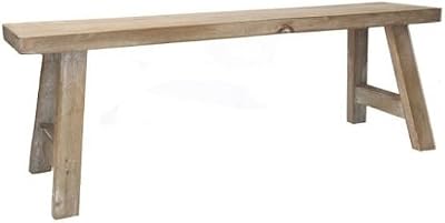 Gisela Graham Rustic Decorative Bench 60x20x22cm Natural Fir Wood