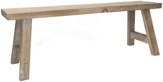Gisela Graham Rustic Decorative Bench 60x20x22cm Natural Fir Wood