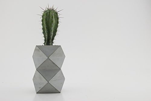 Grey Double Tier Geometric Planter / Concrete Pot / Succulent Pot
