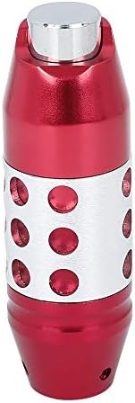 X AUTOHAUX Universal Aluminum Alloy Car Gear Stick Shift Knob with Button Lever Shifter Red: Automotive