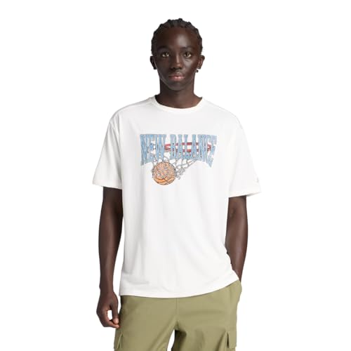[ニューバランス] MT53630 メンズ バスケット 半袖Tシャツ 吸水速乾性 スポーツグラフィックトレーニングショートスリーブシャツ