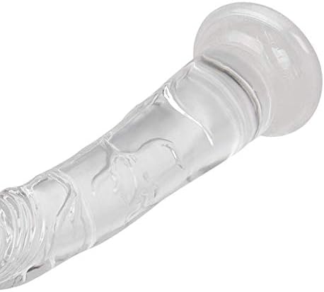 Hands Free Vibrators Adult Toys AKIROKY Soft C-rystal Jelly R-ealistic Suction Cup Strap On P-Enis Pegging Strapon Harness Anal Adult Sex Toys for Woman Harness B,Clear