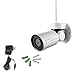 [PTZ & Auto Track] xmartO 1296p HD Wireless Pan Tilt WiFi Security Camera w. 2-Way Audio, 80ft IR Night Vision & Flood Light, 8X Digital Zoom (Works standalone or NVR, SD Card& Cloud Storage & Alexa