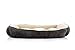 long rich Large Classic Solid Rectangle Dog and Pet Bed with Dog Bone Print, 24x34 inches, Brown Color, by Happycare Textiles,