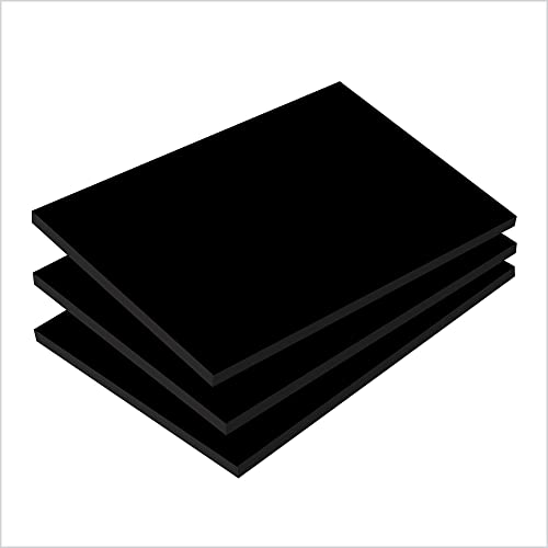 Expanded PVC Sheet 5" x 7" inches Black Printable