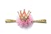 JIMUKEE Baby Girl 1st Birthday Gold Glitter Crown ONE Headband Princess Sparkly Tiara Hair Accessories