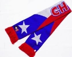 Double Jacquard Knitted Soccer Scarf - Chile
