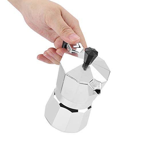 Bewinner Moka Espressokocher,30 ml 1 Tasse Aluminium Espresso Kaffeemaschine,Mini Kaffee Kocher mit ergonomischem… – Bild 8
