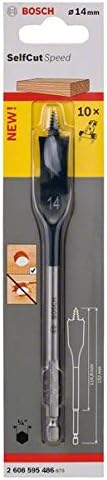 BOSCH - 2608595486 - Selfcut Flat Wood Bit 14X152MM, Blue, diameter 14,00 mm