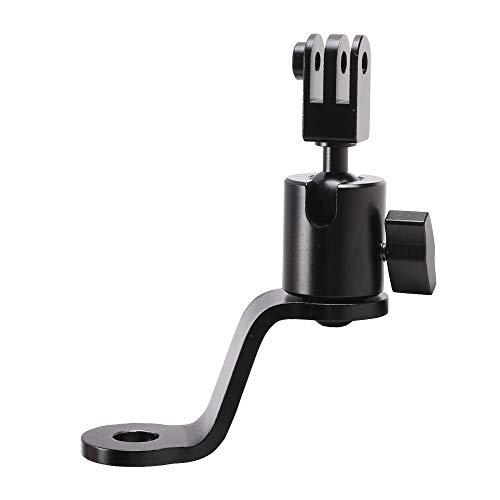 SUREWO Aluminum Motorcycle Rearview Mirror Mount Bracket Holder Compatible with GoPro Hero 8/7/6(2018)/5 Black APEMAN AKASO TENKER Campark DJI Osmo Action and More