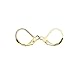 Leaver Back Earring Findings, OnFine2016 50pcs Gold-plated Brass Leverback Plain with Open Loop