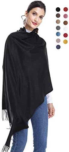 Pashmina Scarf Cashmere Feel Shawl Wrap Over Size Blanket Scarf For Women Label Romovable